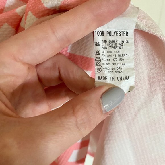 Pink and White Plaid Dress - Picture 5 of 5